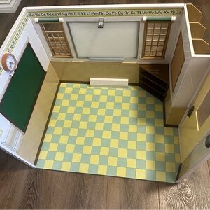 Educational Classroom Playset with Green and Yellow Accents